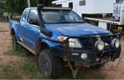 Jame Hunter's vehicle which was seized by officers. Picture supplied