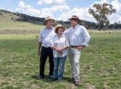 Chairman of Squadron Energy's parent company Andrew Forrest with the landholders whose property the Uungula Wind Farm will be built on. Picture by Belinda Soole