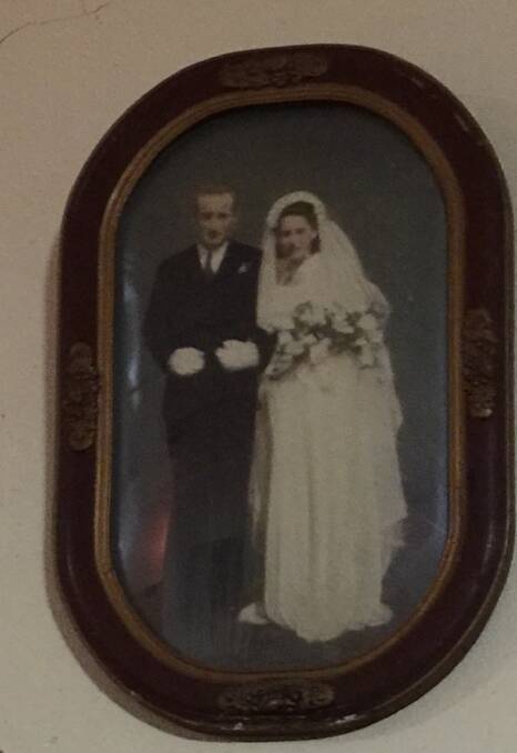 MEMORIES: A wedding photograph of the newly married Frank and Patricia Koitka. They were married 56 years. 