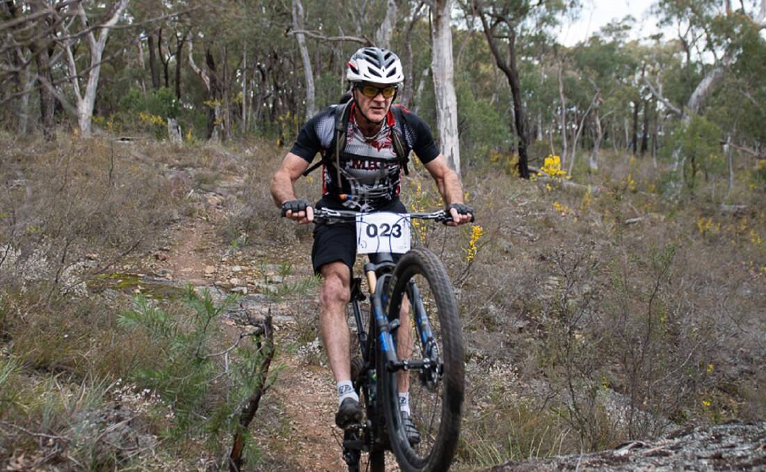 Terrific Track: Peter Beggs from Lithgow was the Male over 40s winner 2016. For more information on the race visit www.facebook.com/NSWcentralwestmountainbike/