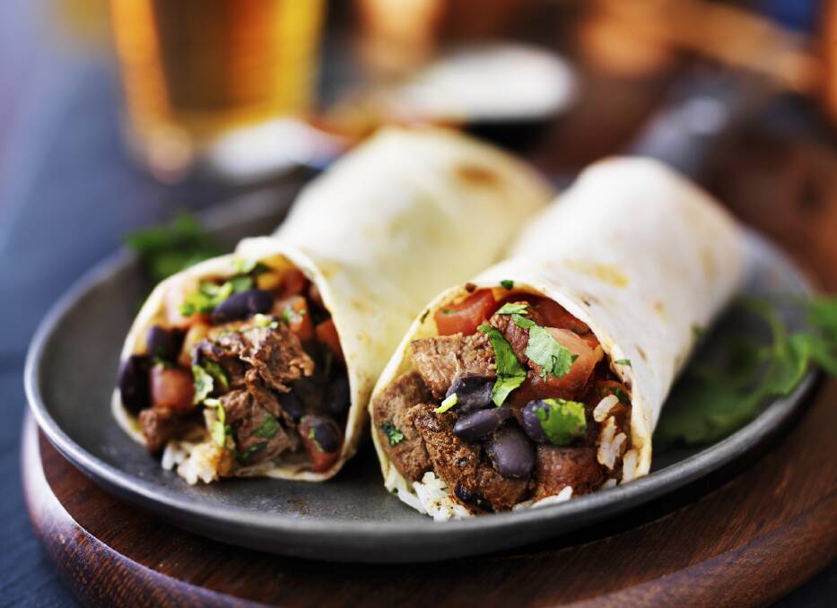Recipe: Beef sundried tomato, pesto and spinach wraps. Serves 4