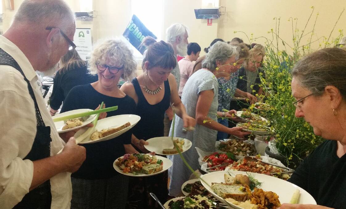 Coming Together: A foragers feast was a highlight of Futurelands2 on Saturday evening.