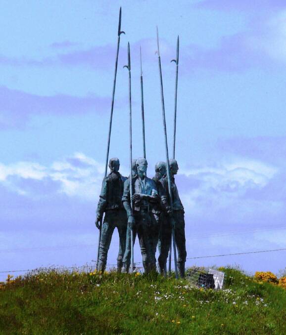 Croppies: Bronze monument commemorating Wexford Rebelion Pikemen (Gaelic "Fuascailt") of the United Irishmen's 1798 Rebellion. 