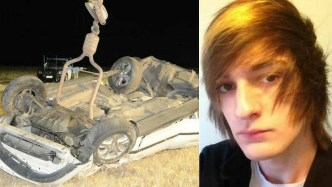 The crash scene (left) and Nathaniel Merritt-Price (right).