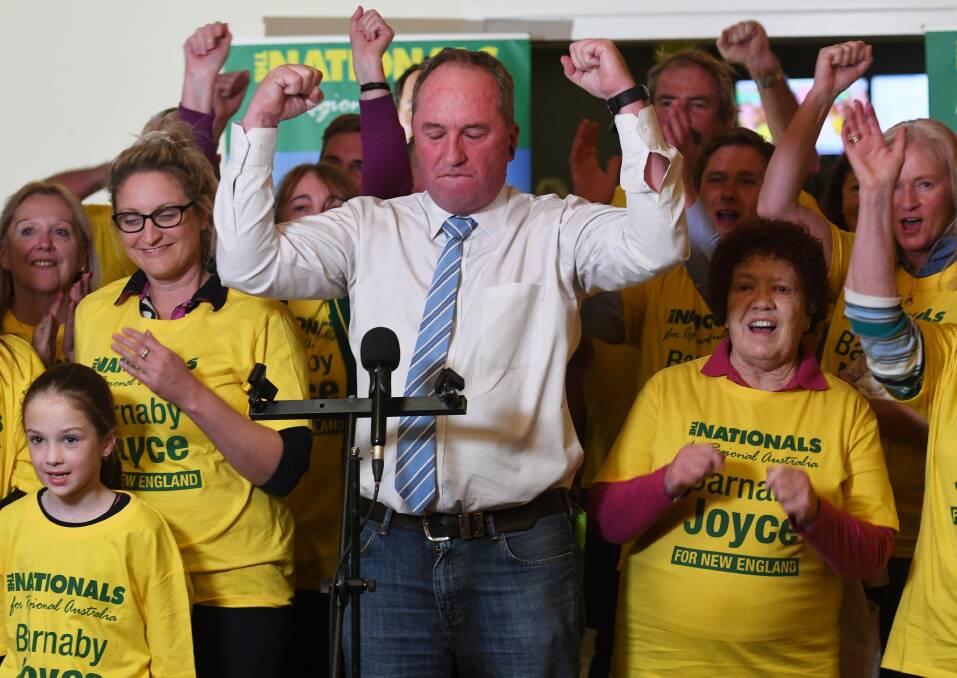 Member for New England Barnaby Joyce strolled to victory in the 2022 election and remains very popular within the electorate. Picture file