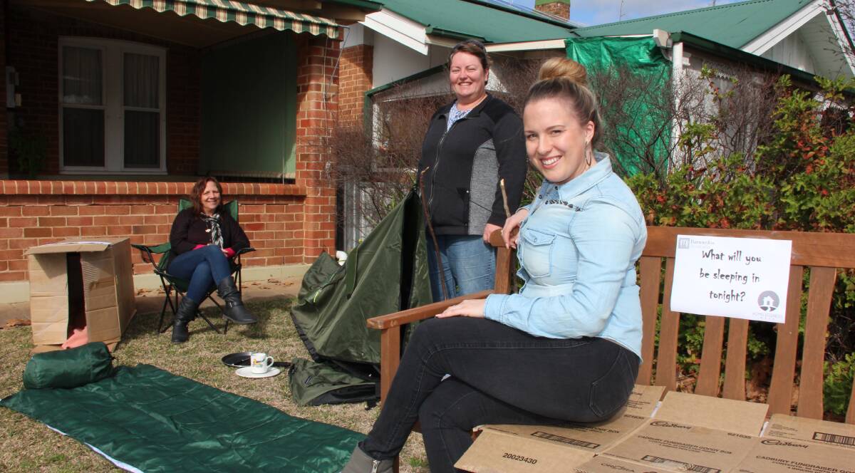 AWARENESS: Family support worker Carissa Hannaford, Specialist Homelessness Service worker Tanya Hughes and Reconnect worker Nicole Williams.  