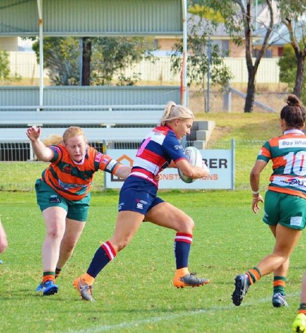 WOMEN IN SPORT: Helen Blackmore picked up her first footy in 2017, and is already considered a MVP for the Mudgee Wombats. Photo: Jennifer Bayliss Photography