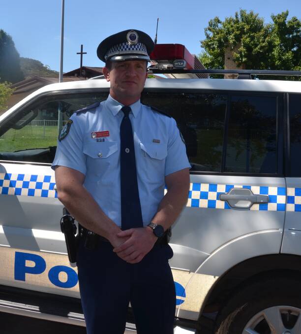 TOILING: Chifley Local Area Command's Acting Superintendent Luke Rankin. Picture: PHOEBE MOLONEY. 