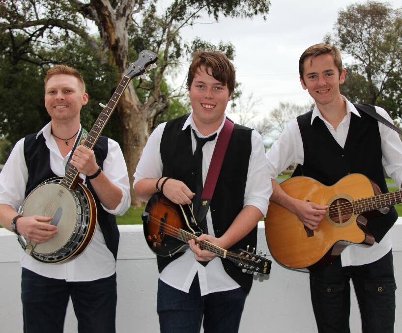 FREE FRIED CHICKEN:   Jesse Grover, Jake Fahy and Joel Cummins were unexpected stars of the Gympie Music Muster last month. 