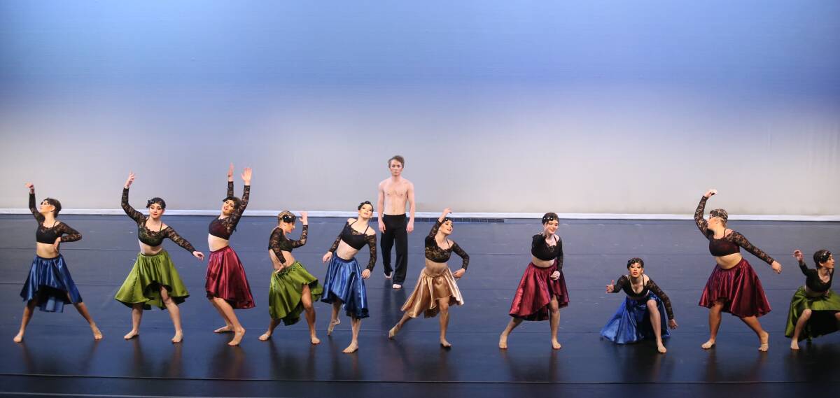 RISING STARS:  The Dance Unlimited senior group onstage at the City of Sydney Eisteddfod.  Photo: wikipopmedia