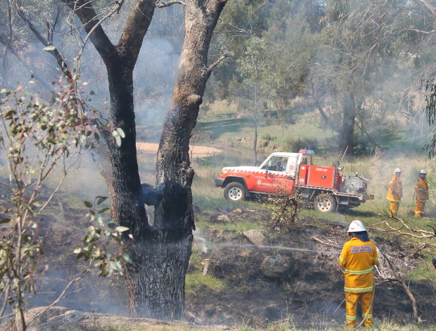 Prepare:  Cudgegong RFS firefighters undertaking fire hazard reduction.  Despite the wet weather, the RFS is reminding residents to prepare for the bush fire season. 