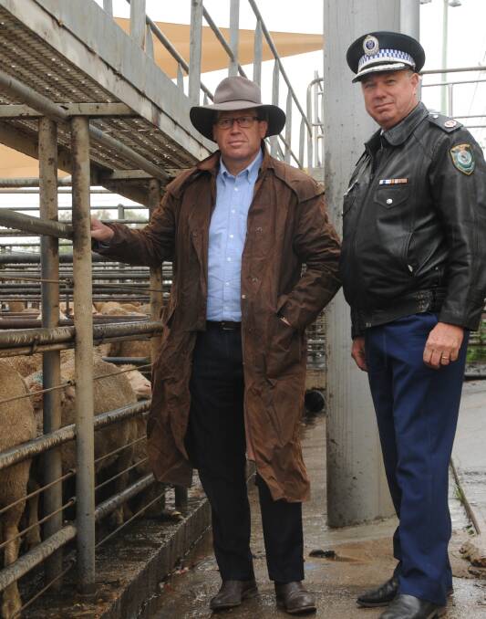 UNITED FRONT: Member for Dubbo Troy Grant and NSW Police Assistant Commissioner Geoff McKechnie focus on rural crime. Photo: GRACE RYAN 