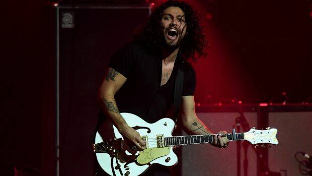 Big winners: Gang of Youths perform during the 31st ARIA Awards at The Star, in Sydney. Photo: AAP
