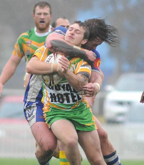 WRAPPED UP: Just like he is in this picture, Ryan Griffin has been secured by Western Rams for Saturday's clash with FIRLA, at an under 21s level, at Carrington Park. He's been named at No.7. Photo: STEVE GOSCH
