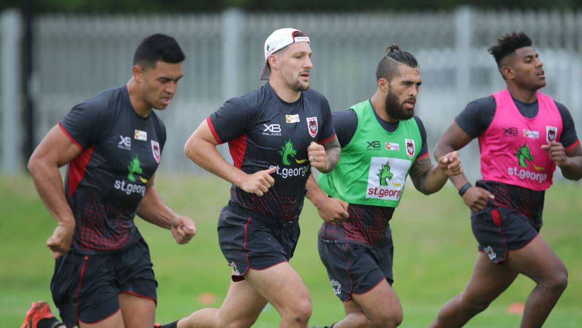FOLLOW ME: Gareth Widdop will lead the Dragons in Saturday's Charity Shield at Glen Willow with a run first mentality.  