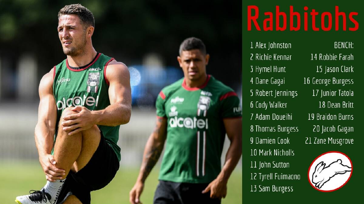How Souths lines up ahead of the Charity Shield at Mudgee.