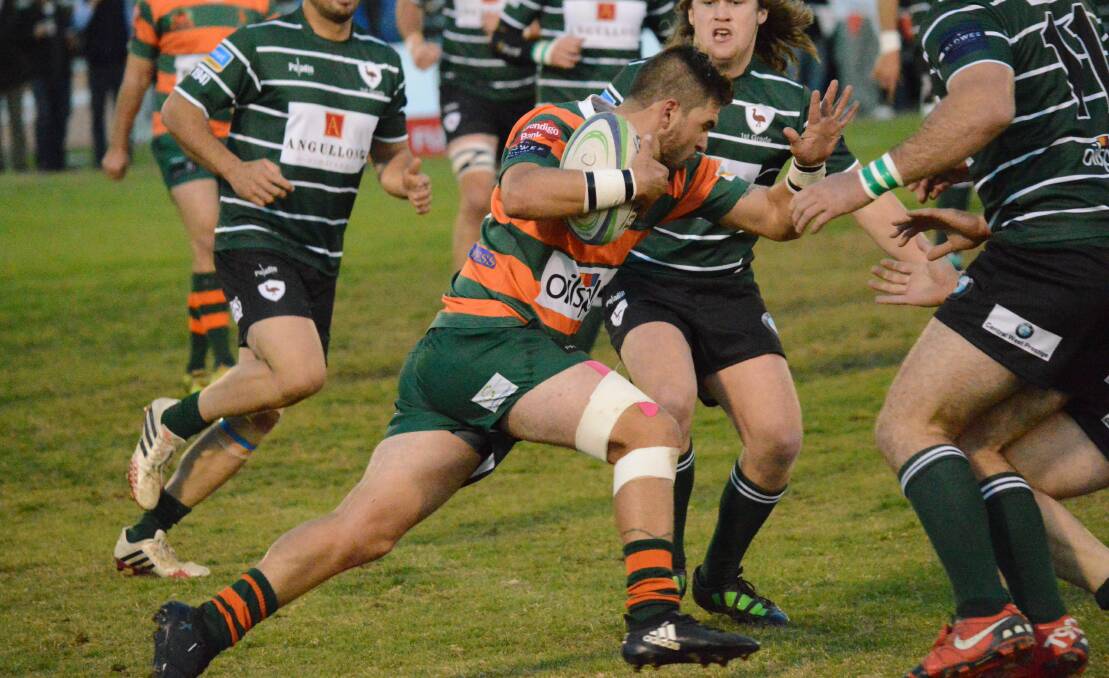 COMING TOGETHER: Orange City fullback Keegan Harding and his troops head to Mudgee this weekend, looking to continue their recent surge of form. Photo: MATT FINDLAY