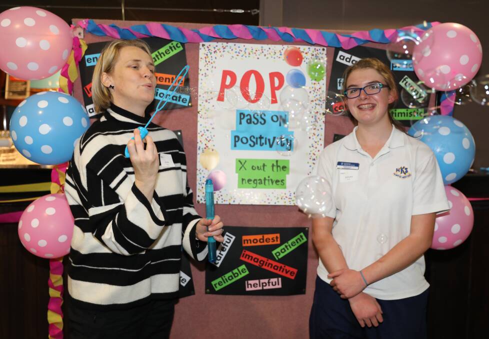 POSITIVELY INSPIRATIONAL: Coach Alina Azar and Taylah, who passed on her positive outlook to school mates and her community with her POP program.