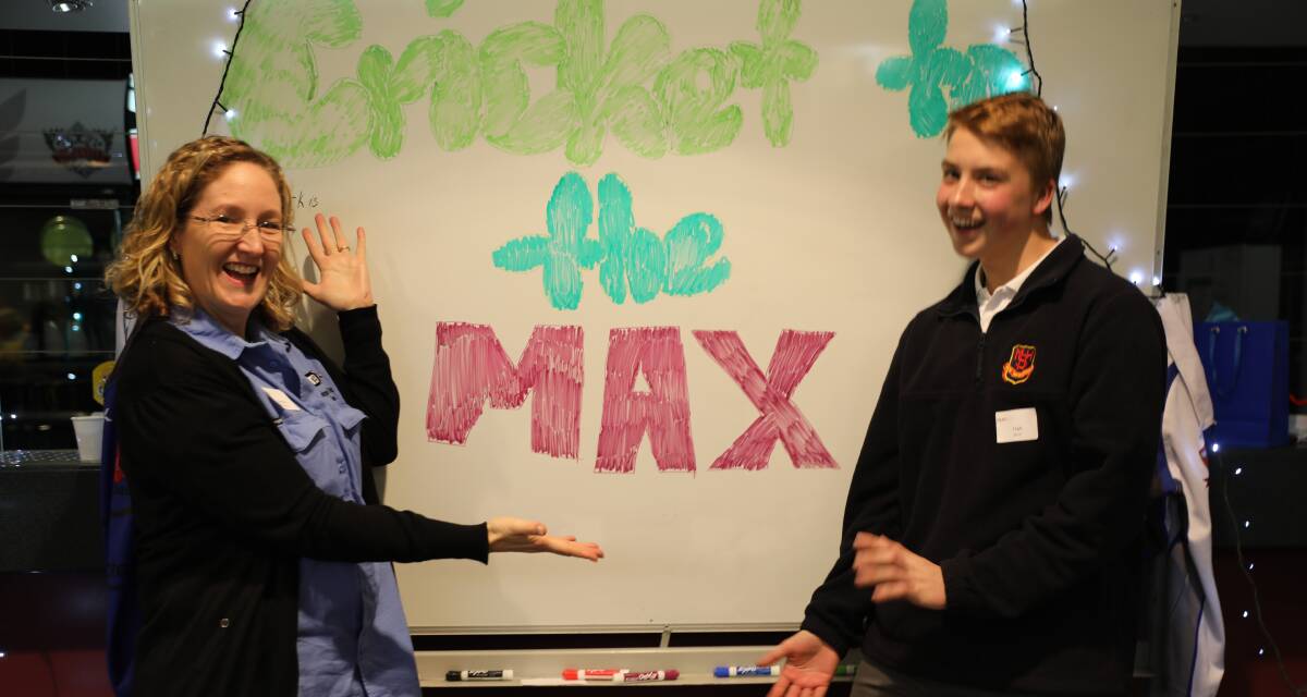 MAX POTENTIAL: Coach Kristie Newman and Max Potential participant Tim. The inspirational program aims to develop teenagers' skills and give something back to the local community. Photos: All photos courtesy of Simone Kurtz.