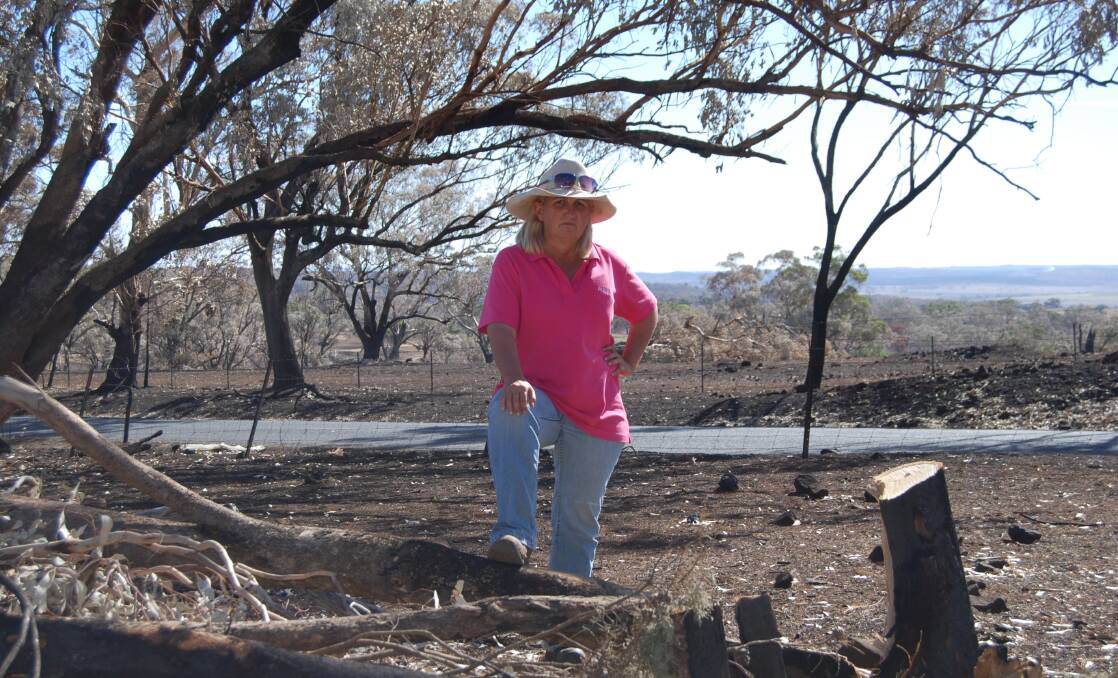 Despite losing 99.2 per cent of her property to the Sir Ivan bushfire, Paula Palmer, "Wongalea", Cassilis, still hasn't had a fire truck on her place. 
