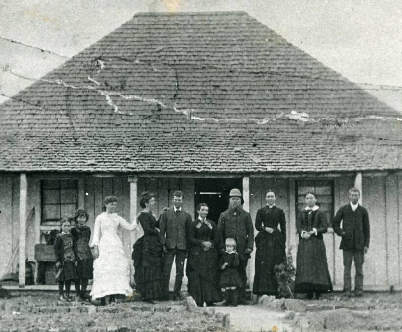 The first home at “Drayton” with William and Martha Keech and family members.