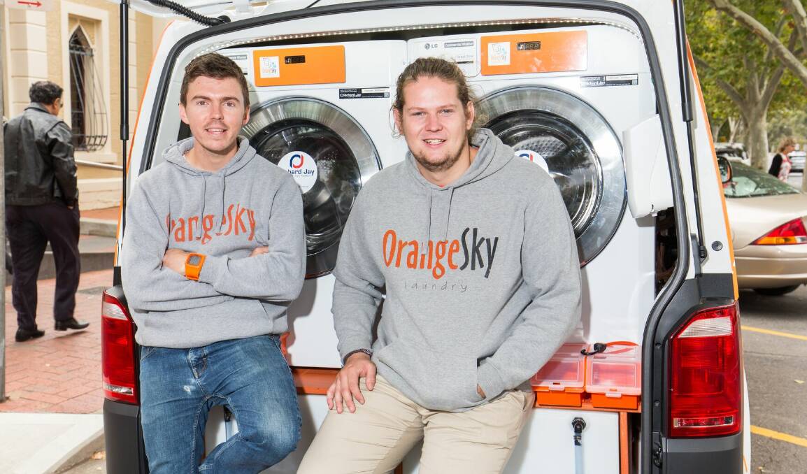 Nic Marchesi and Lucas Patchett, founders of Orange Sky Laundry, will the keynote speakers at Green Day next week.