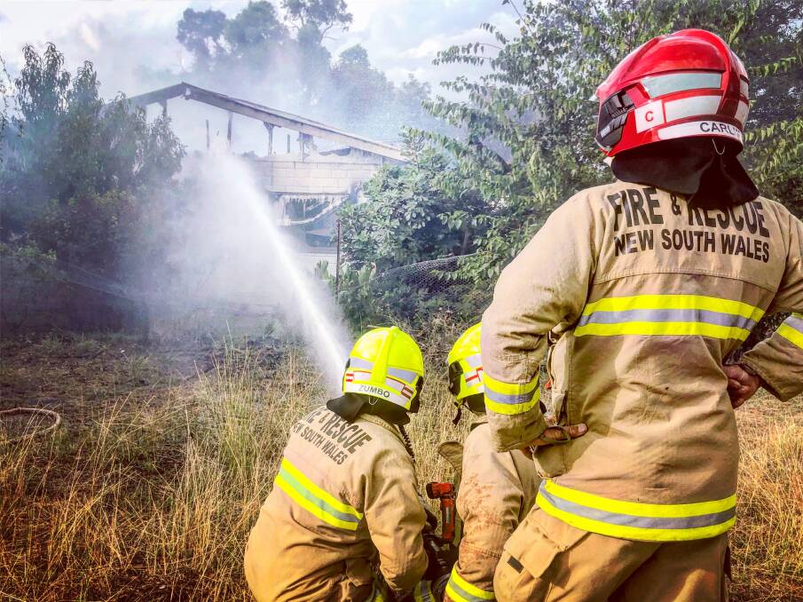 ACTION: Fire & Rescue crews were called to two Gulgong house fires in less than 24 hours this week. Photo: Pump 312 Gulgong 