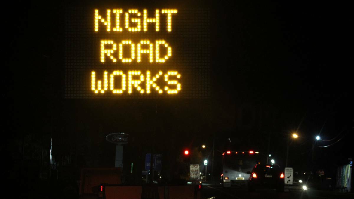 Scheduled night road works on Sydney Road