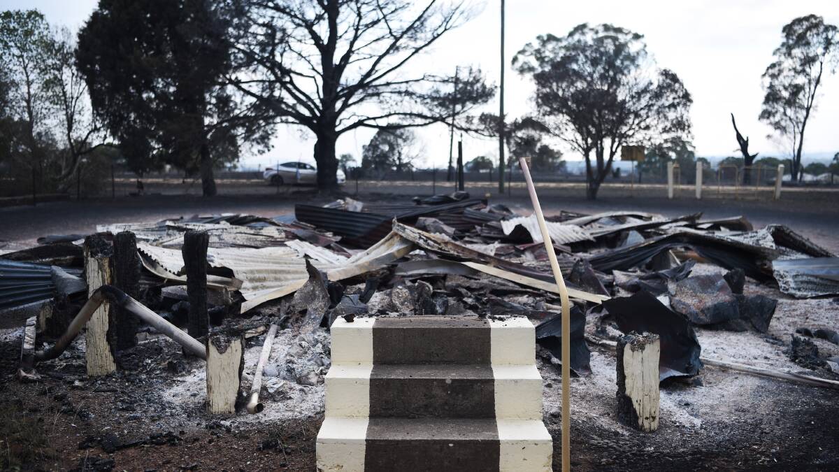 DESTROYED: The village's place of worship, St John the Evangelist Anglican Church, was flattened by the blaze. Photo: Jessie Davies.