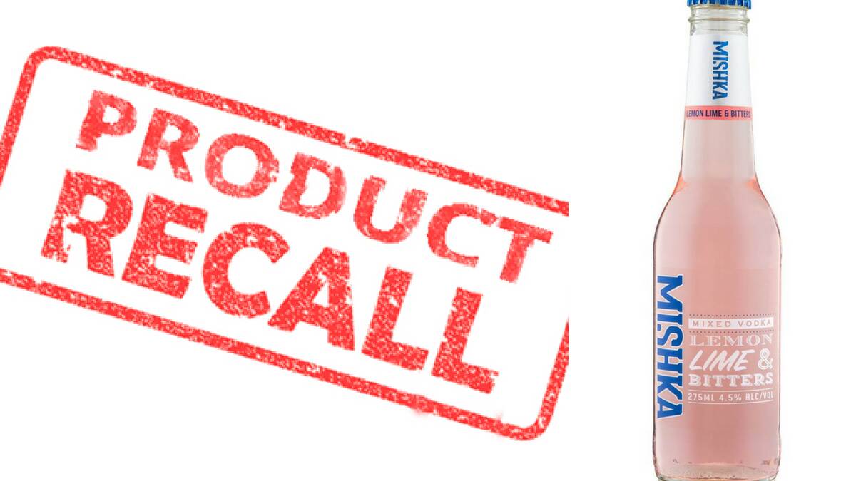 Product recall for vodka drinkers