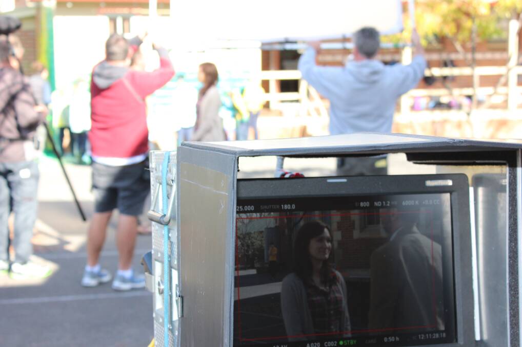 ON-SET: Filming of Doctor Doctor at Mudgee Public School on Monday.
