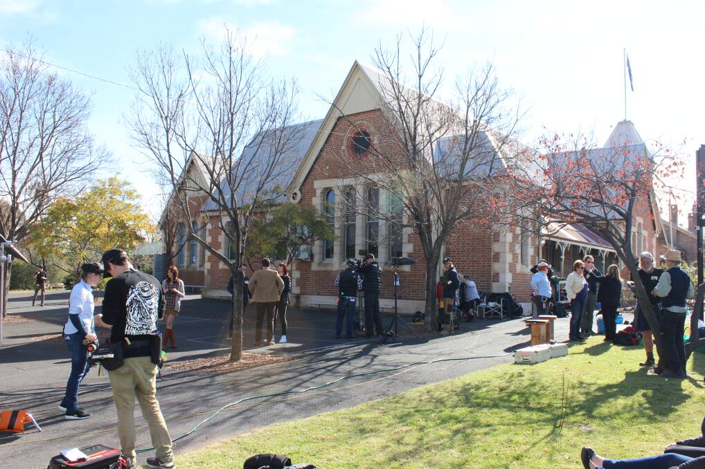 AND ACTION: Series two filming of Doctor Doctor at Mudgee Public on Monday.