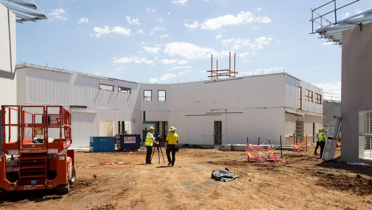 Building the state's first rapid-build prison. Photos: Corrective Services NSW.