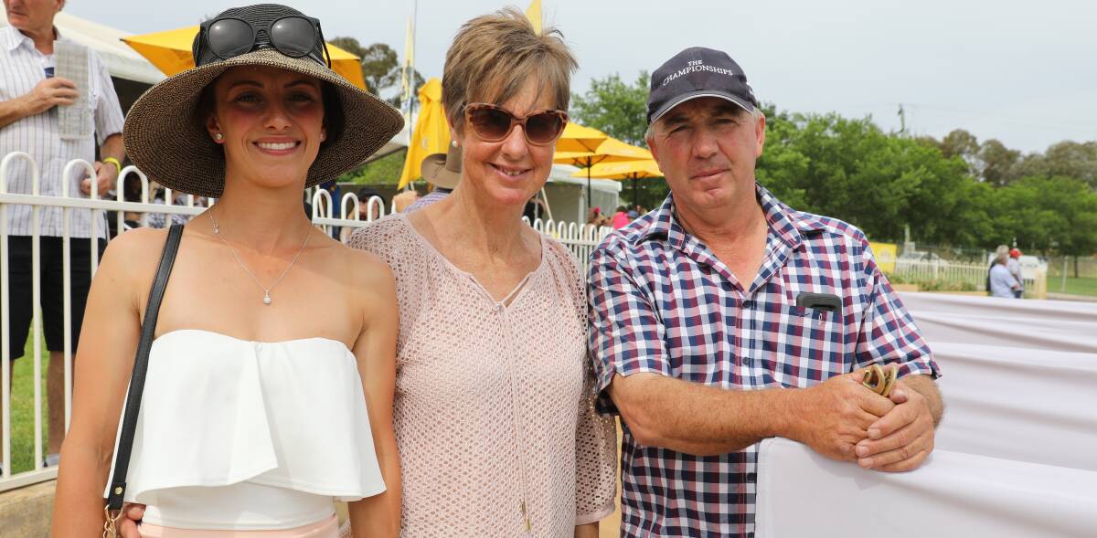 Local trainer Gayna Williams (centre) had a winner with Noel's Gift taking out the Class 1 Handicap, photo by Simone Kurtz.