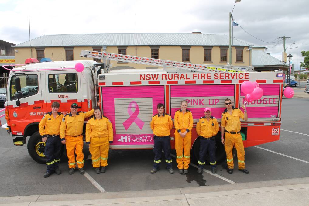 Mudgee HQ Rural Fire Brigade's pink truck.