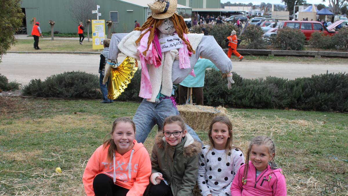 Ruby, Ede, Chloe and Lilly with their scarecrow competition entry.