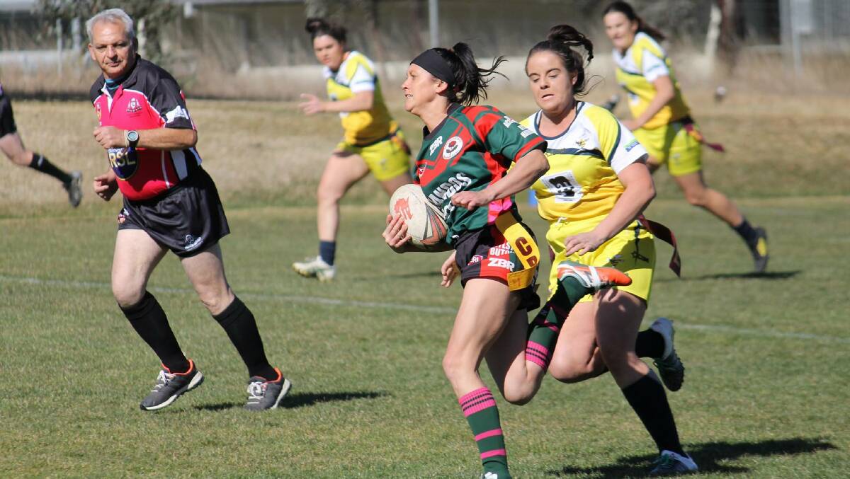 STILL GOING: The Kandos Tiara-Tahs side were downed 22 to 4 by CSU Yellow in week one of the Midwest Cup finals on Saturday. Photo: John Fitzgerald.