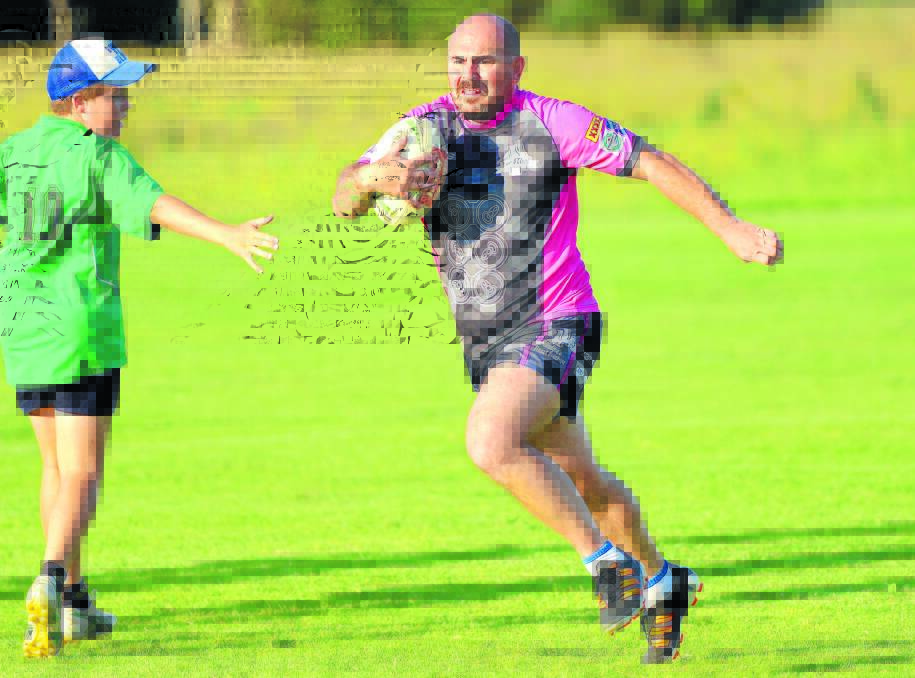 STAYING IN TOUCH: Romi Berridge is in the Mudgee Mudcrabs men’s 40s team competing at the NSW Touch Country Championships in Wollongong. Photo: Col Boyd.