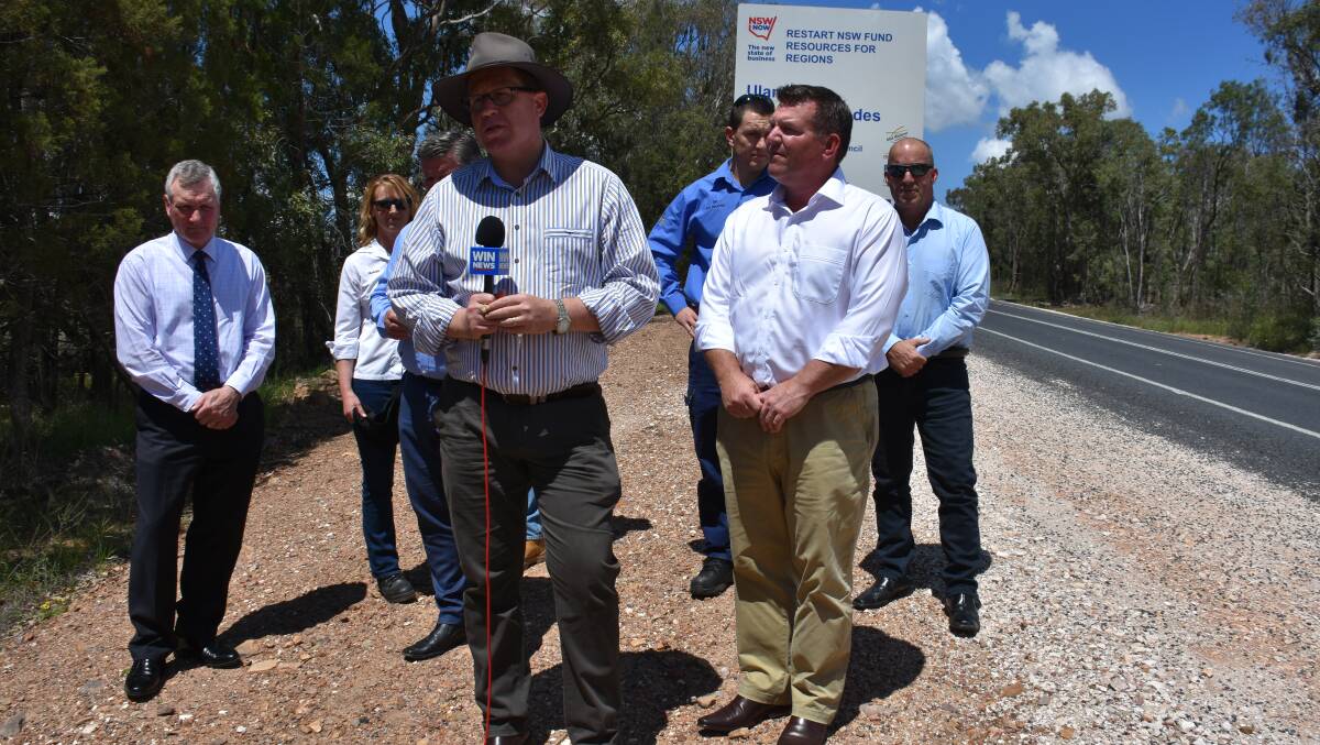 Nationals candidate Dugald Saunders pictured with current member Troy Grant at the ceremonial opening of the Ulan Road upgrade last month - a project that commenced nearly five years before Saunders announced his candidacy.
