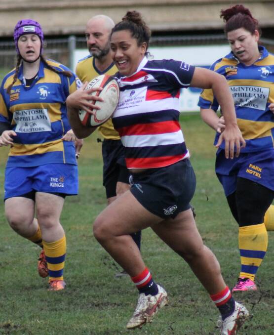 YEAR OF FIRSTS: The Mudgee Wombats women will play their first semi-final match against Bathurst, pictured is Tessa Vaoga during one of the previous clashes.