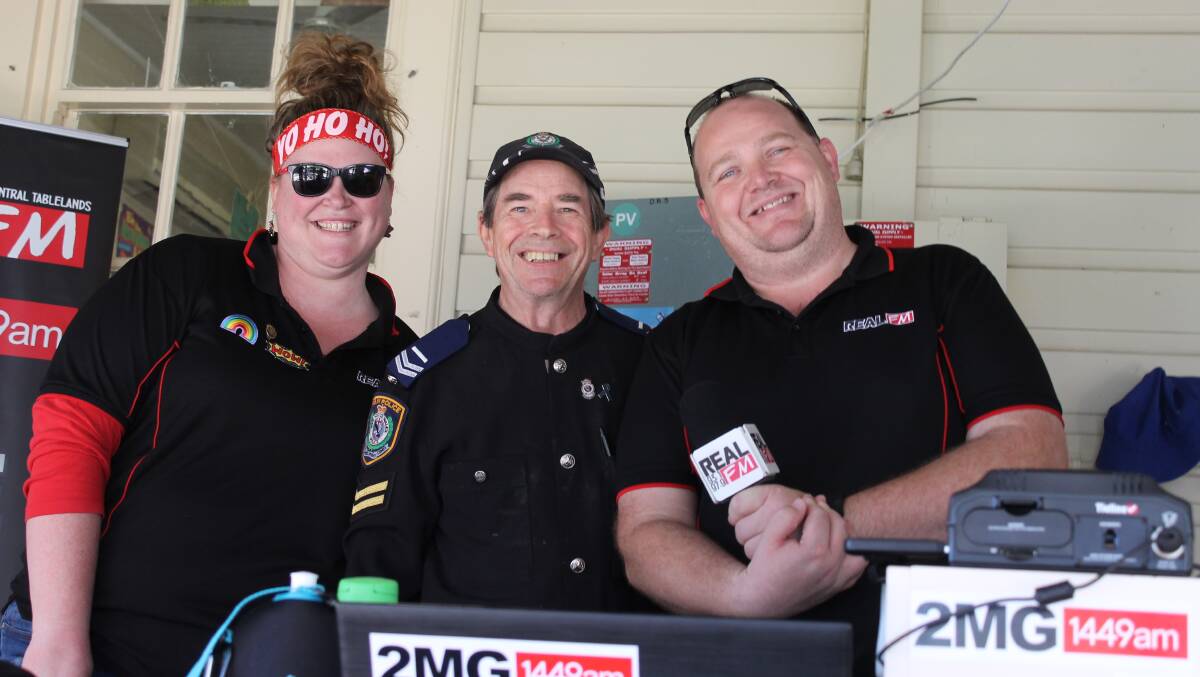 YESTERDAY'S HERO: Singer and Variety Basher John Paul Young (centre) visits Mel Heldon and Craig “Basso” Bassett at the Real FM booth.