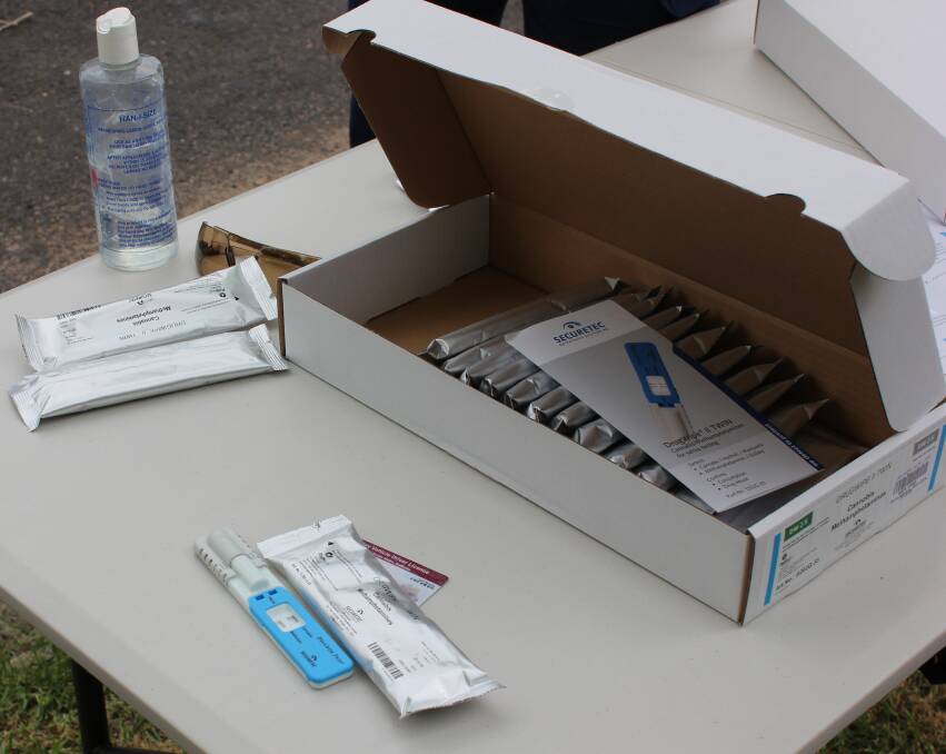 The roadside oral fluid testing kits.