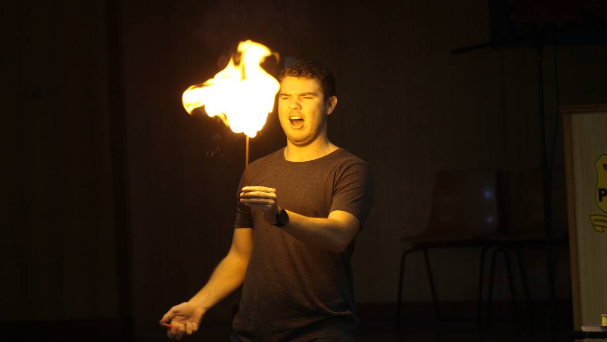 SHINE A LIGHT: Lewis Ramsay used a magic performance to spread the anti-bullying message.