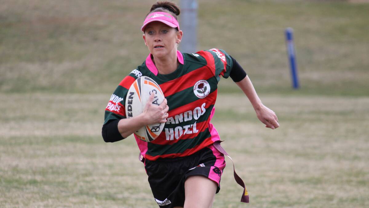 STILL IN THE RUNNING: Kandos Tiara-tahs captain Emma Ashford praised her side's efforts in their win over Villages United on the weekend. This Saturday they'll take on Wallerawang again for a place in the 2016 New Era Cup League Tag Grand Final