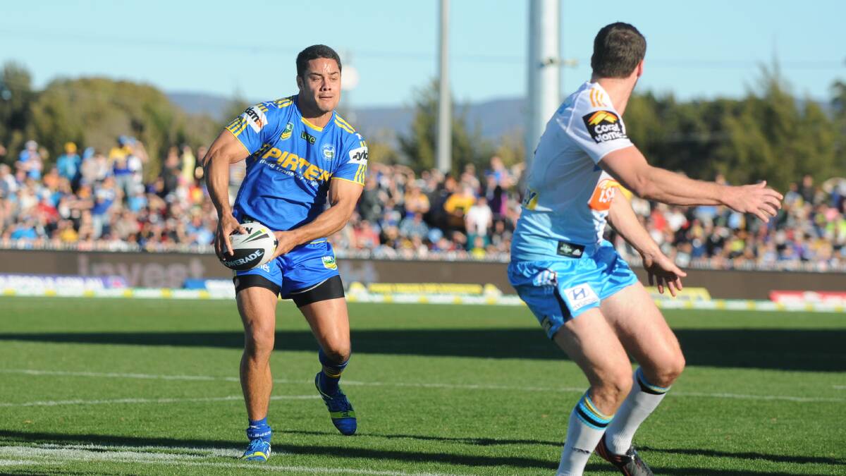MUDGEE MATCH: Then-Parramatta player Jarryd Hayne when the Eels brought their match against the Gold Coast to Glen Willow in 2013.
