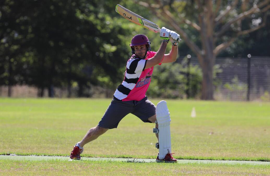 Stuart Bromley batting for the Pink Panthers.