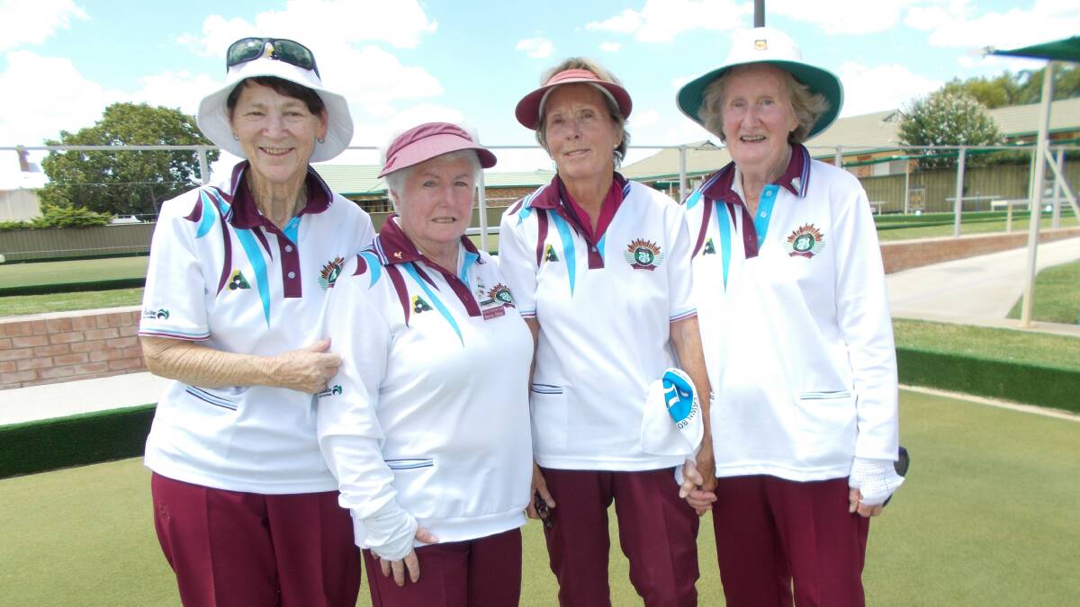 FIRST UP: Open fours winners Kay Wall, Norma Sibley, Judy Kain, and Margaret King, the first championship of the year.