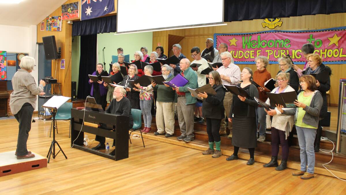 GETTING IN TUNE: The Cudgegong Choir rehearse for their upcoming concert ‘Pastime with Good Company’ on August 6 at Mudgee Public School.