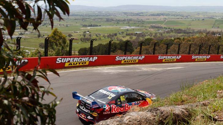 Hill to climb: Jamie Whincup couldn't find a way back after copping a 15-second penalty. Photo: Mark Horsburgh - EDGE Photographics  