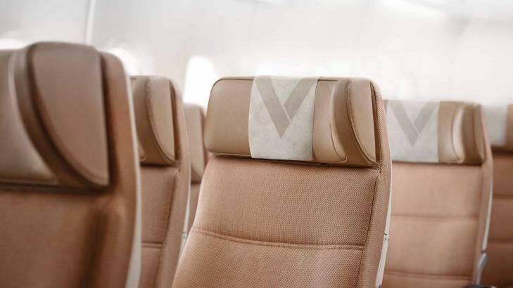 The Etihad Airways A330-200's seat configuration is 2-4-2 and the seats are basic, but comfortable.
